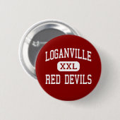 Loganville - Rode duivels - High - Loganville Ronde Button 5,7 Cm (Voorkant /achterkant)