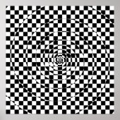 Logarithmic Checkered Spiral Var. 2 Poster (Voorkant)