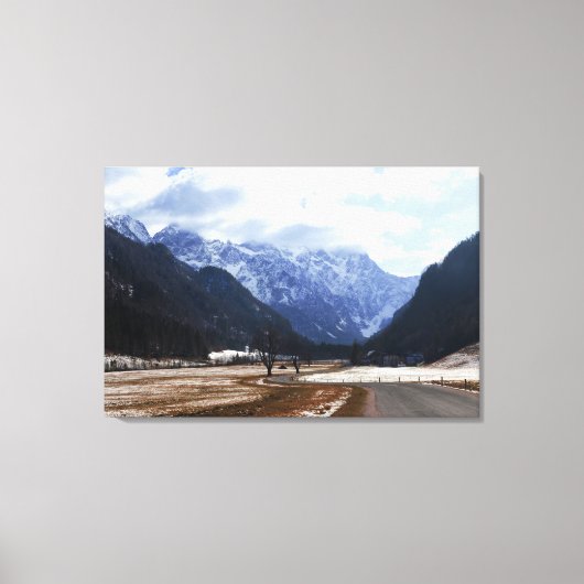 Logarvallei in Slovenië Canvas Afdruk (Voorkant)