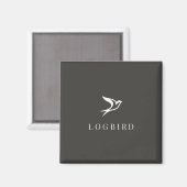 LOGBIRD — Vierkante magneet (Voorkant / Achterkant)
