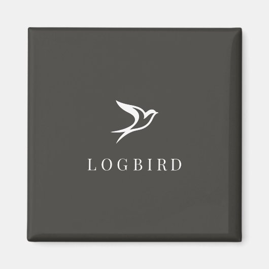 LOGBIRD — Vierkante magneet (Voorkant)