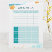 Logboek en fitnesstracker voor werkuitgangen kaart (Gele Bloem)