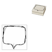 logboek met tekstballon rubberstempel (Gestempeld)