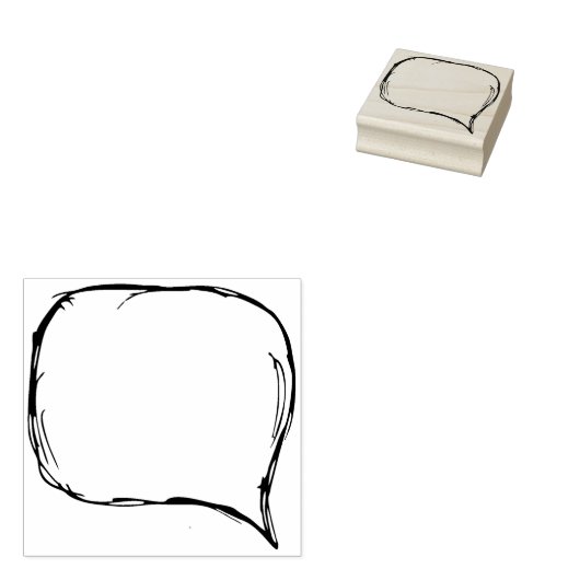 logboek met tekstballon rubberstempel (Gestempeld)