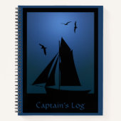 Logboek van de kapitein van de Zeilboot Notitieboek (Voorkant)