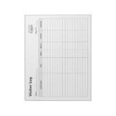 logboek van zakelijke bezoekers | Professionele af Notitieblok (Linkerzijde)