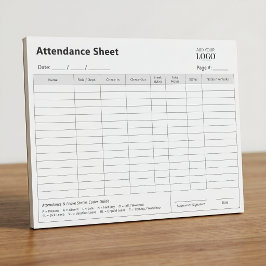 Logboek voor aanwezigheid werknemers | Notitieblok
