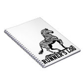 Logboek zwart-wit van zebra Runner Notitieboek (Rechterzijde)