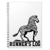 Logboek zwart-wit van zebra Runner Notitieboek (Voorkant)