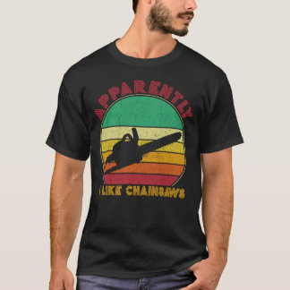 Logboekcadeaus voor kettingzaag voor mannen Trimme T-shirt
