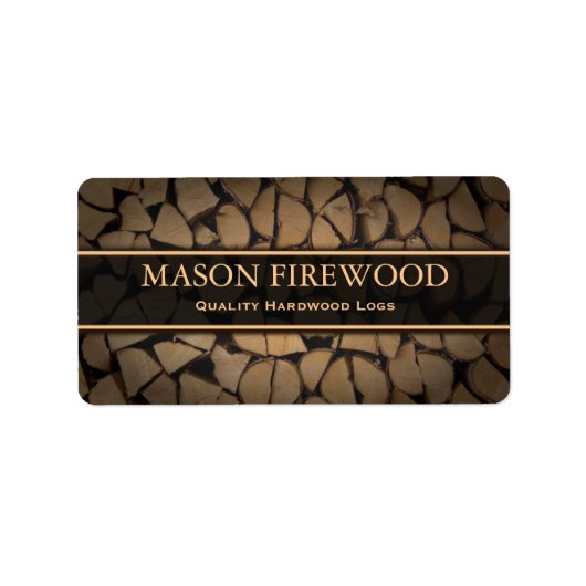 Logboeken Firewood Supply Address / Product Label  (Voorkant)