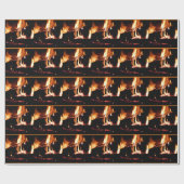 Logboeken in de vuurfoto van de Fireplace Cadeaupapier (Vlak)