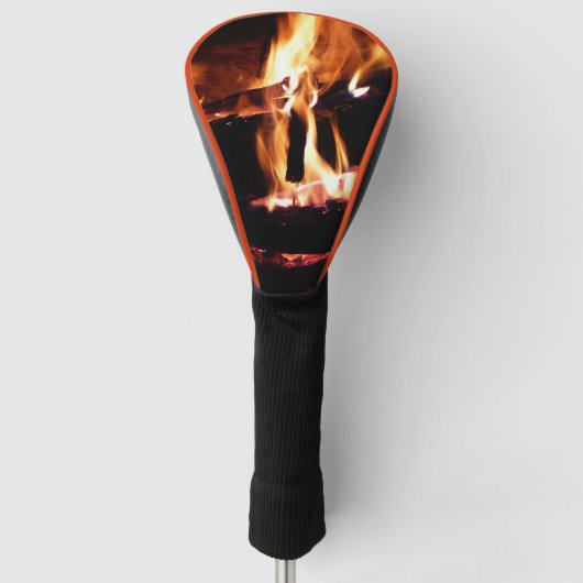 Logboeken in de vuurfoto van de Fireplace Golfheadcover (Voorkant)