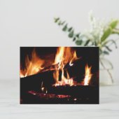 Logboeken in de vuurfoto van de Fireplace Kaart (Staand voorkant)