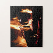 Logboeken in de vuurfoto van de Fireplace Legpuzzel (Verticaal)