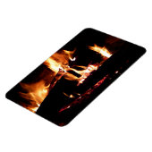 Logboeken in de vuurfoto van de Fireplace Magneet (Linkerzijde)
