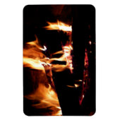 Logboeken in de vuurfoto van de Fireplace Magneet (Verticaal)