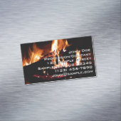Logboeken in de vuurfoto van de Fireplace Magnetisch Visitekaartje (Voorbeeld)