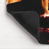 Logboeken in de vuurfoto van de Fireplace Muismat (Hoek)