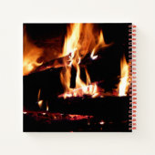 Logboeken in de vuurfoto van de Fireplace Notitieboek (Achterkant)