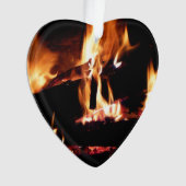 Logboeken in de vuurfoto van de Fireplace Ornament (voorkant)