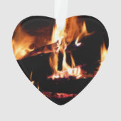 Logboeken in de vuurfoto van de Fireplace Ornament (achterkant)