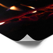 Logboeken in de vuurfoto van de Fireplace Poster (Hoek)