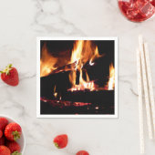 Logboeken in de vuurfoto van de Fireplace Servet (Insitu)