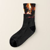 Logboeken in de vuurfoto van de Fireplace Sokken (Links - buitenkant)