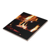Logboeken in de vuurfoto van de Fireplace Tegeltje (Zijkant)