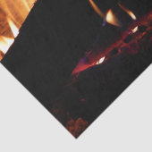 Logboeken in de vuurfoto van de Fireplace Tissuepapier (Detail)