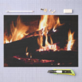 Logboeken in de vuurfoto van de Fireplace Tissuepapier (Craft)