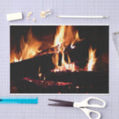 Logboeken in de vuurfoto van de Fireplace Tissuepapier (Craft)