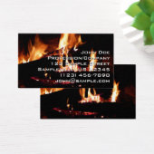Logboeken in de vuurfoto van de Fireplace Visitekaartje (Bureau)