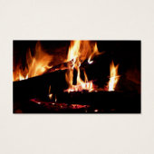 Logboeken in de vuurfoto van de Fireplace Visitekaartje (Achterkant)