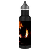 Logboeken in de vuurfoto van de Fireplace Waterfles (Rechts)