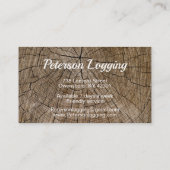 Logboekregistratie met boomstam visitekaartje (Achterkant)