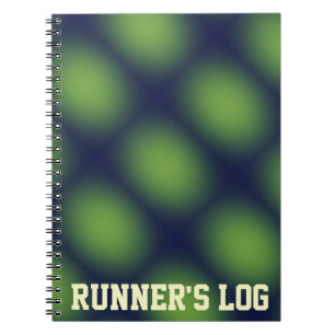 Logboekregistratie van groene Runner-laptop — Sp Notitieboek