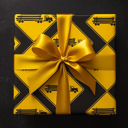 Logboekregistratie van vrachtwagens cadeaupapier