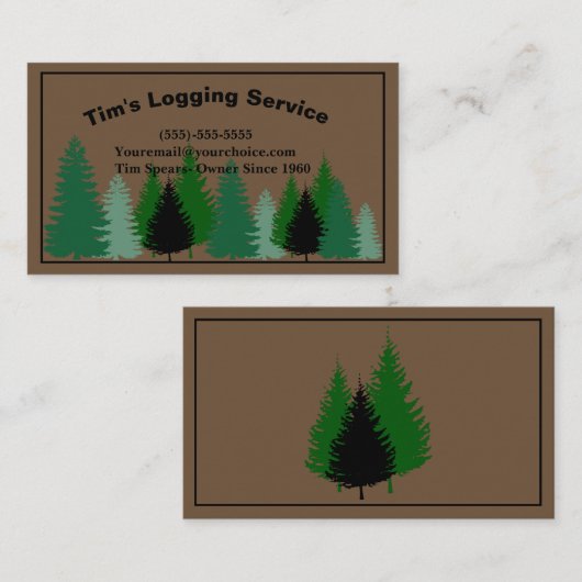 Logboekservice Visitekaartje (Voorkant / Achterkant)