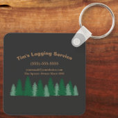 Logboekstructuur snijdiensten sleutelhanger (Achterkant)