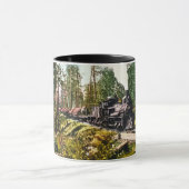 Logboektrein in Iron Mountain, Michigan Mok (Midden)