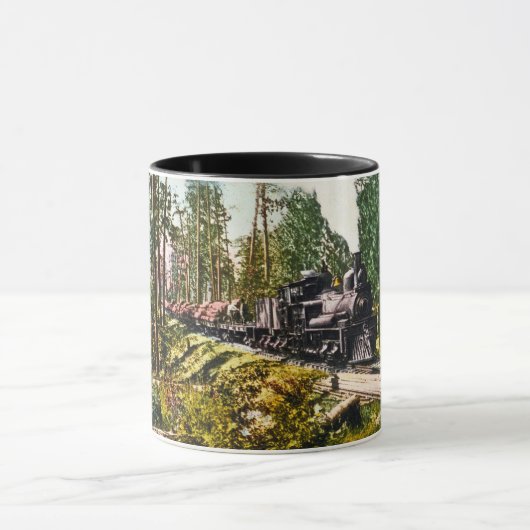 Logboektrein in Iron Mountain, Michigan Mok (Midden)