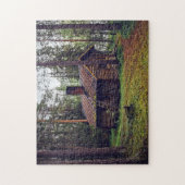 LOGCABIN IN DE BOSSEN JIGSAW PUZZLE LEGPUZZEL (Verticaal)