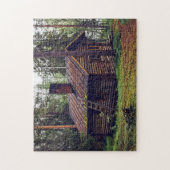 LOGCABIN IN DE BOSSEN JIGSAW PUZZLE LEGPUZZEL (Verticaal)