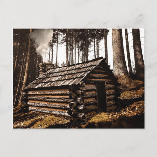 LOGCABIN IN DE BRIEFKAARTEN BOSSEN (Voorkant)