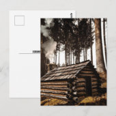 LOGCABIN IN DE BRIEFKAARTEN BOSSEN (Voorkant / Achterkant)