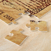 Logcabine - Aangepersonaliseerde naam Faux Wood Legpuzzel (Zijkant)
