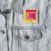 Logcabine Bloknaamkaart Button (In situ)