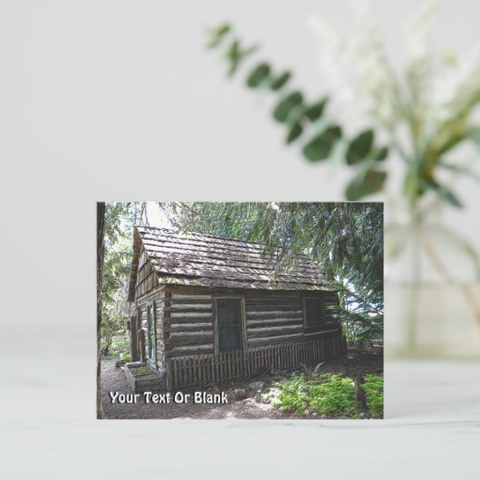 Logcabine Briefkaart (Staand voorkant)